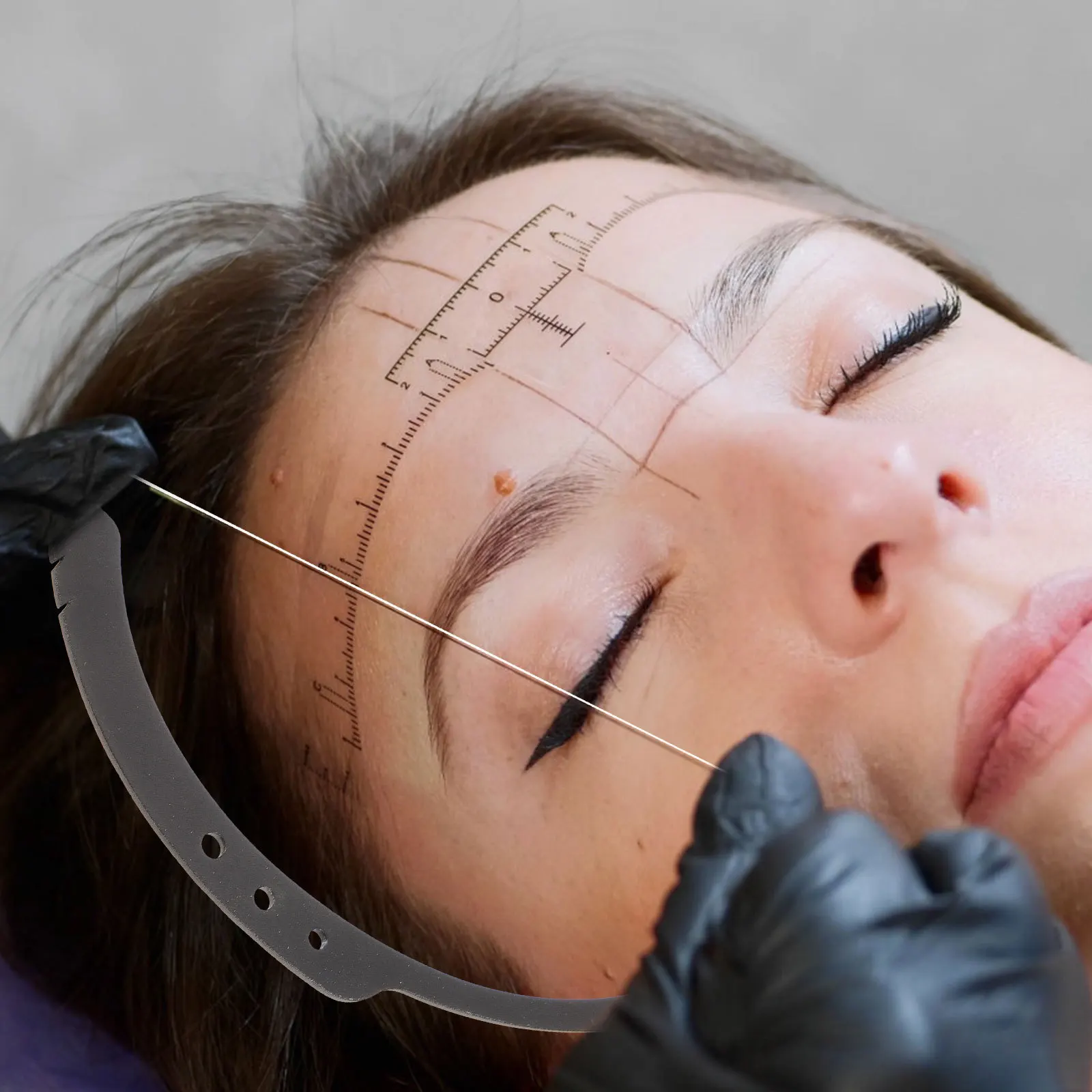 1Set Augenbraue Positionierung Lineal Bogen Form Augenbraue Mess Werkzeug für Make-Up Microblading Tattoo Mapping Kit Leichte Shaper