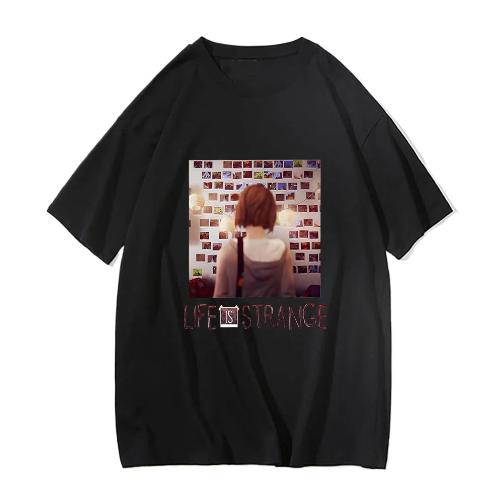 

Футболки с рисунком Life Is Strange в стиле аниме, модная мужская/женская футболка с коротким рукавом, футболка из 100% хлопка, милые винтажные футболки в стиле Харадзюку