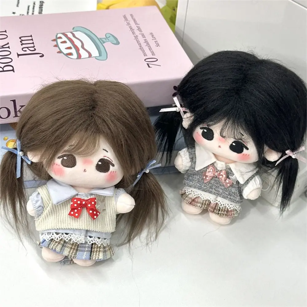 Creative 10cm Doll Clothes Blue Pink Playing House Doll Student Uniform Cosplay Photo Prop Doll School Suit Gift