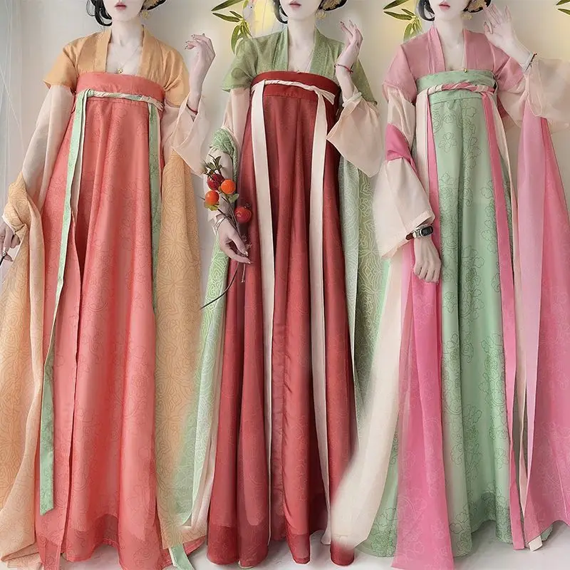 

Original Hanfu (Chun Feng Zui) - Tang Dynasty Beizi & Qixiong Po Skirt (Fairy Aesthetic Daily Dress) Chinese Clothing for Women