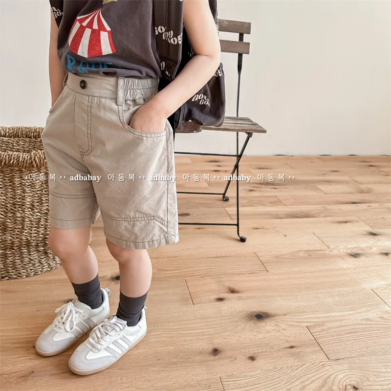 2026 Korean Kids Summer New Arrival Cargo Shorts | Korean Style Casual Short Pants for Boys & Girls Children