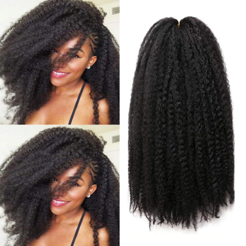 

Синтетические волосы Marley Twist, 24-дюймовые волосы Marley Twist, длинные кубинские волосы, 6 упаковок, афро-кудрявые вьющиеся вязанные крючком волосы