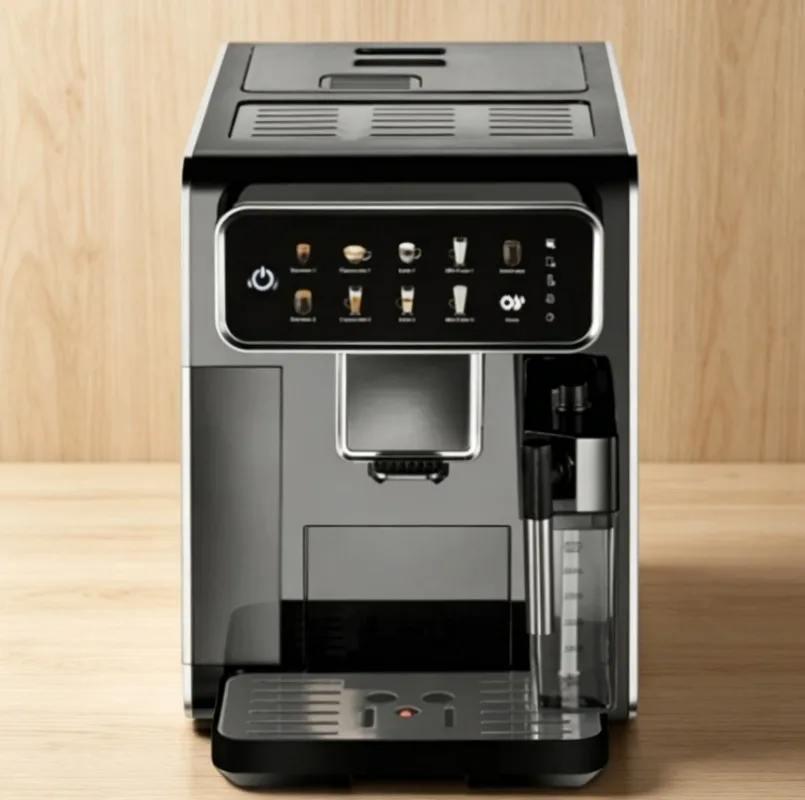 Fully Automatic Coffee Machine Built-In Grinder & Milk Frother 15Bar One-Touch Cappuccino/Latte
