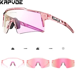 KAPVOE Photochromic bike Cycling Sunglasses MTB Bicycle Cycling Glasses Climbing Outdoor Sports golf baseball Fishing Eyewear