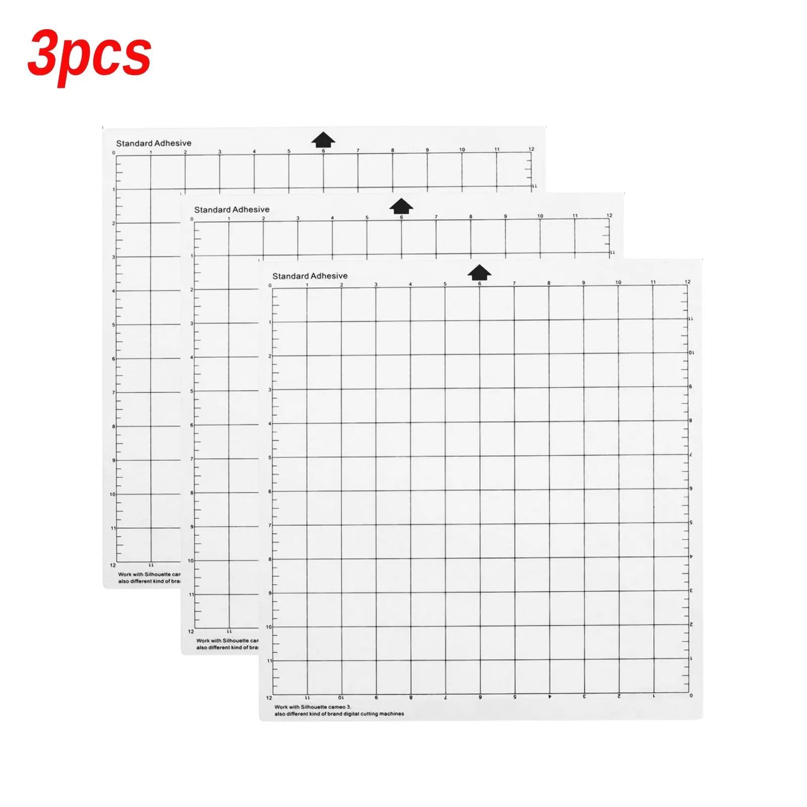 1/3/5/10Pc Replacement Cutting Mat Transparent Adhesive Mat with Measuring Grid 12*12-Inch for Silhouette Cameo Plotter Machine