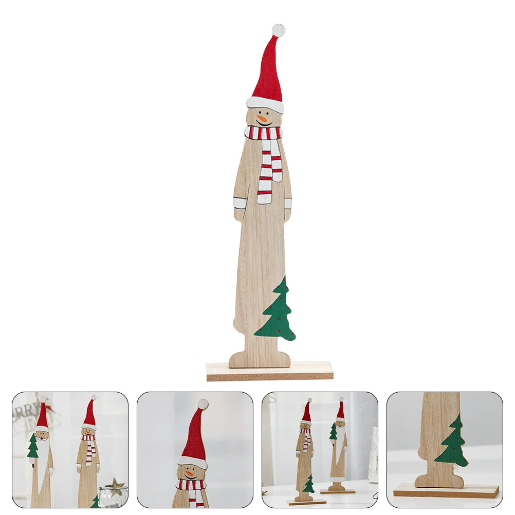 

1Pcs Xmas Wooden Ornament Decorative Christmas Tree Adornment Office Home Desktop Holiday Decor Xmas Ornament Christmas Decor