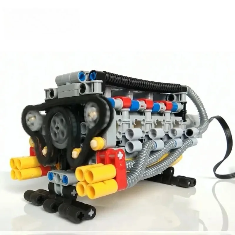 

Конструктор MOC Technology: Супермощный двигатель V8 с противоположными цилиндрами, совместимый с электромоторами, сборные кирпичики, игрушка