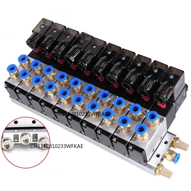 4V110-06 4V210-08 4V310-10 4V410-15 Set Valves Exhaust Manifold 1F/2F/3F/4F/5F/7F/8F/10F/12F/15F/16F Solenoid Valve Station Base