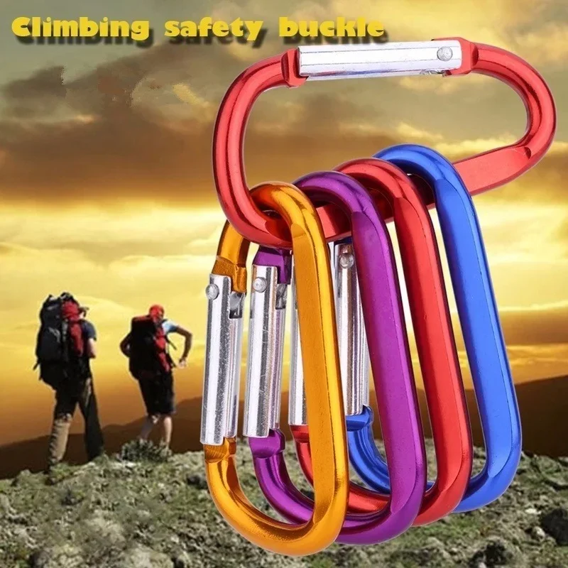 Mini-Karabiner-Schlüsselanhänger, Aluminiumlegierung, D-Ring-Schnalle, Federkarabiner, Karabinerhaken, Clip, Schlüsselanhänger, Outdoor, Camping, täglicher Gebrauch