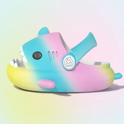 Gacimy-Sandales de dessin animé pour enfants, requin, extérieur, garçons, filles, pantoufles, imperméables, non ald, plage, chaussures de bébé, mode, été