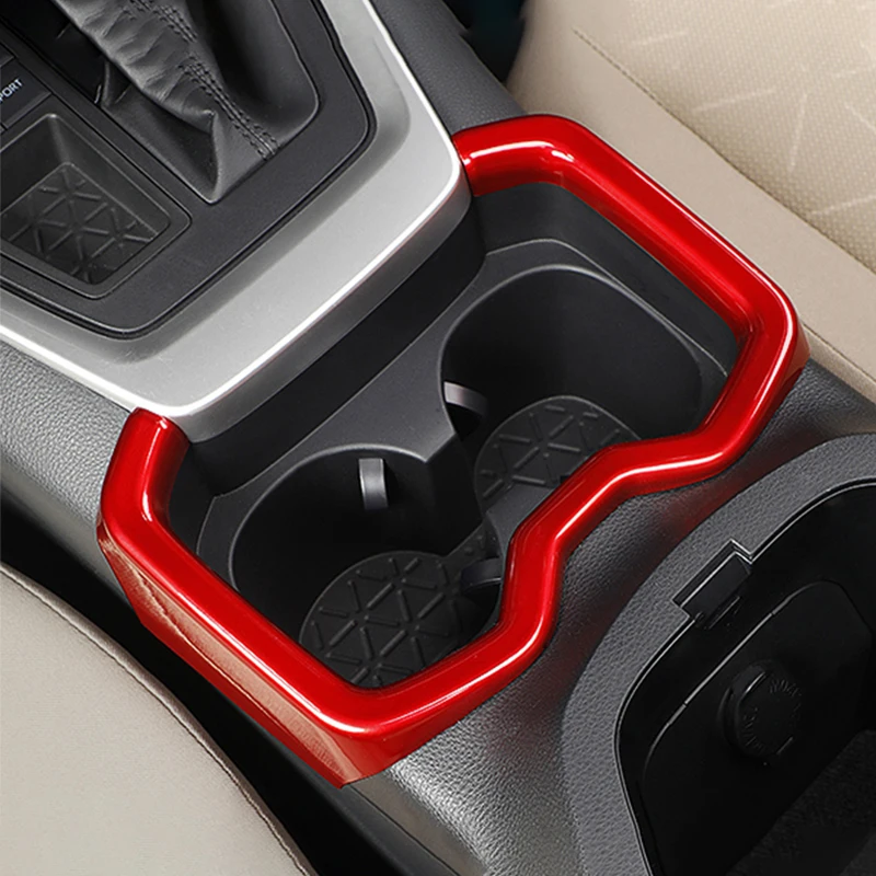 For Toyota RAV4 2019 2020 2021 2022 2023 2024 RAV 4 XA50 Hybrid ABS Carbon fiber Car Front Row Water Cup Holder Trim Cover