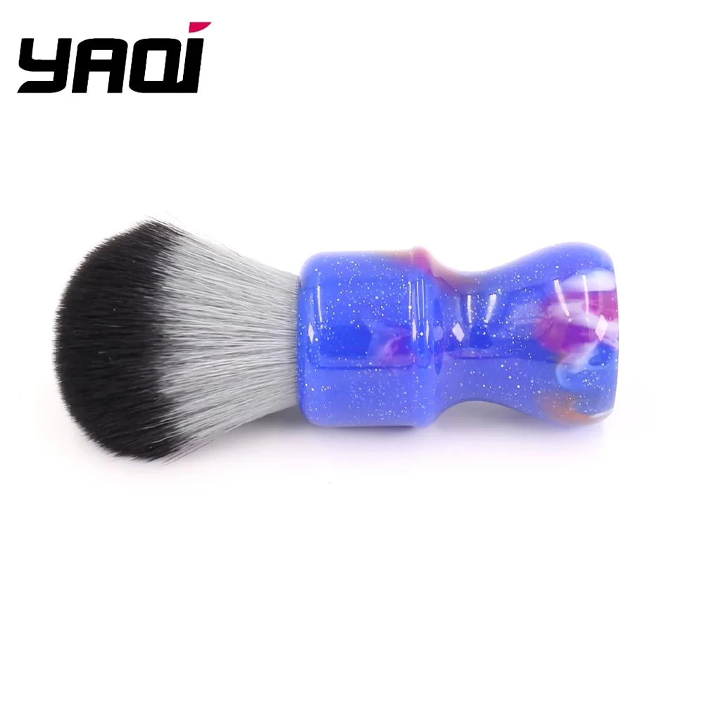 YAQI 24MM Timber Wolf Knot Colorful Handle Mens Shaving Brush Wet Shave Tools Best Gift for Men Mens Gift