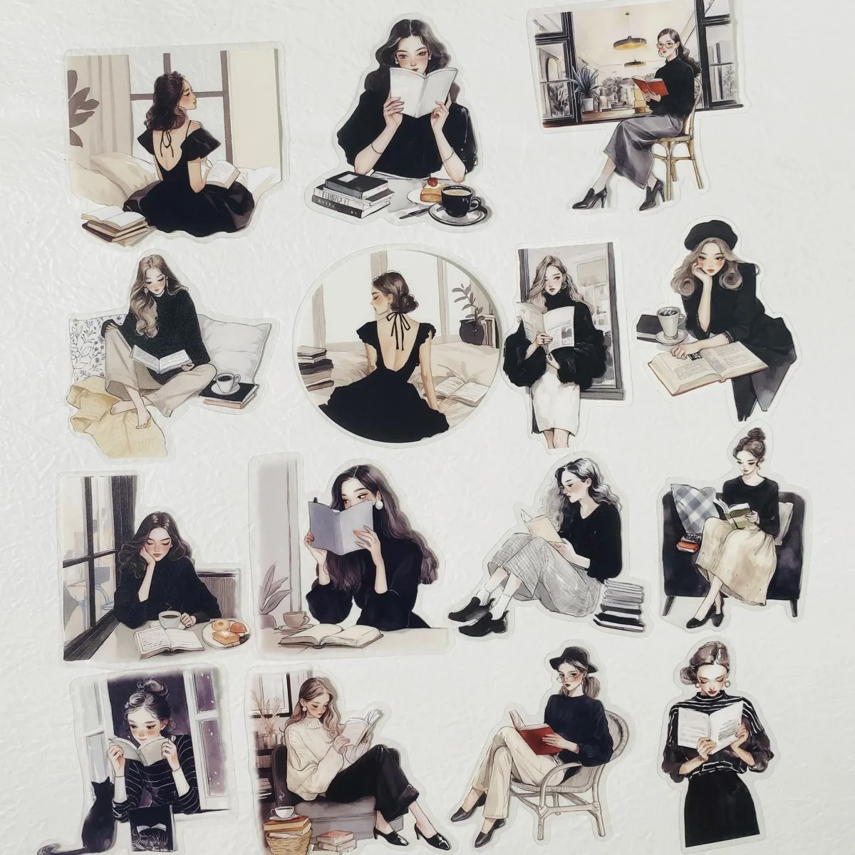 Journamm 30 قطعة من ملصقات شخصيات الحساب اليدوي للحيوانات الأليفة لبطاقات التزيين والمجلات المجمعة وملصقات القصاصات #2