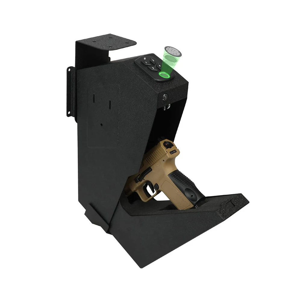 Biometric Handgun Gun Safe Open Fingerprint Hidden Safe for Pistols -with Fingerprint, Backlit Keypad, KEY Access