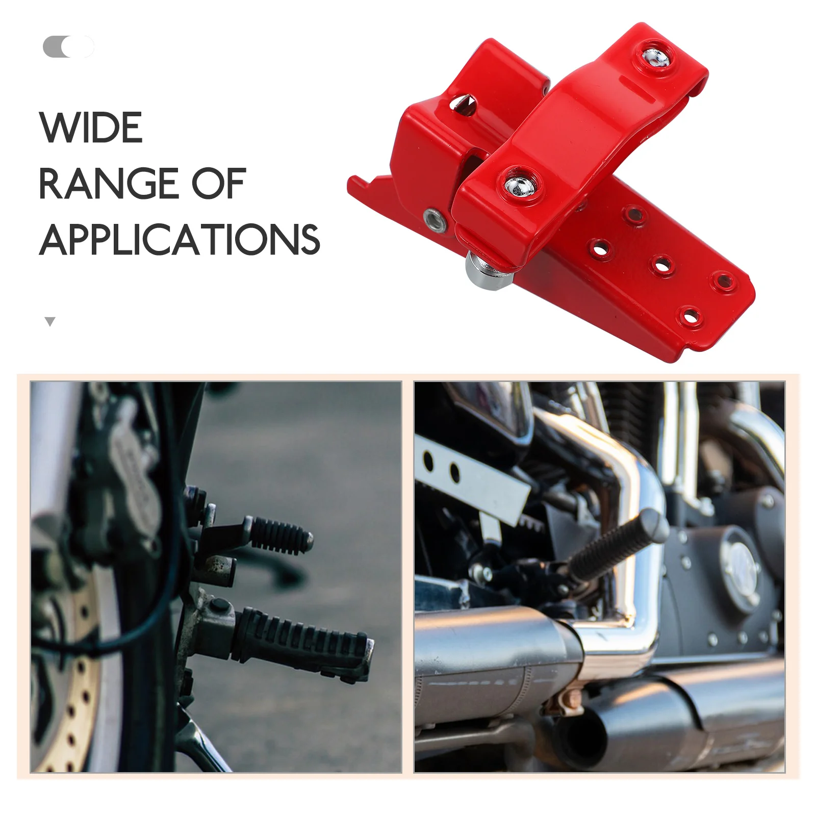 

Motorcycle Foot Pegs Retro Folding Red Anti Slip Vibration Reduction Peg Pedal Rear Set Accessories Supply