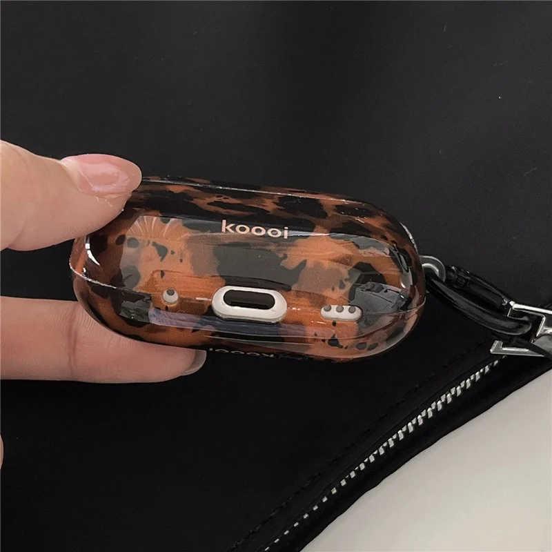 Etui silikonowe Retro bursztynowe Leopard do iphone 15 13 14pro 15 pro max Bezprzewodowe etui na słuchawki Bluetooth do airpods 3 2 pro 2 cover