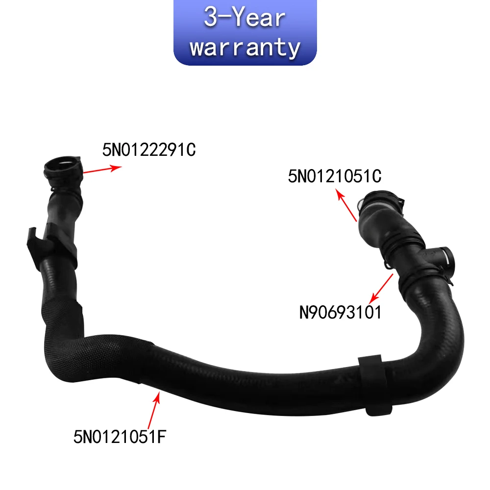 

Coolant hose For VW Tiguan 2010-2019 5N0122291C 5N0121051F N90693101 5N0121051C