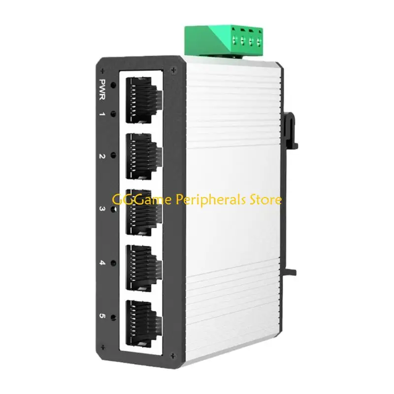 U55B 5 Port Fast Ethernet Switcher For Industrial Setting Wide Voltages Input