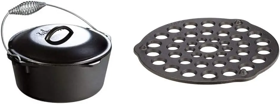 

Cast Iron 5-Quart Dutch Oven Bundle with Trivet, Pre-Seasoned