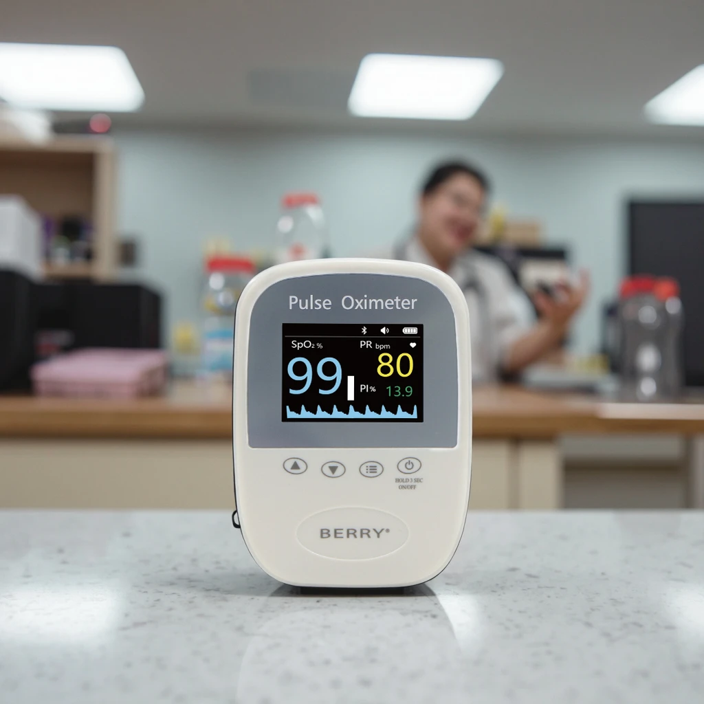 BM1000A-I Veterinary Equipment Handheld Pulse Oximeter for Dogs SpO2 Pulse Rate Monitoring APP Enabled Measurement Data
