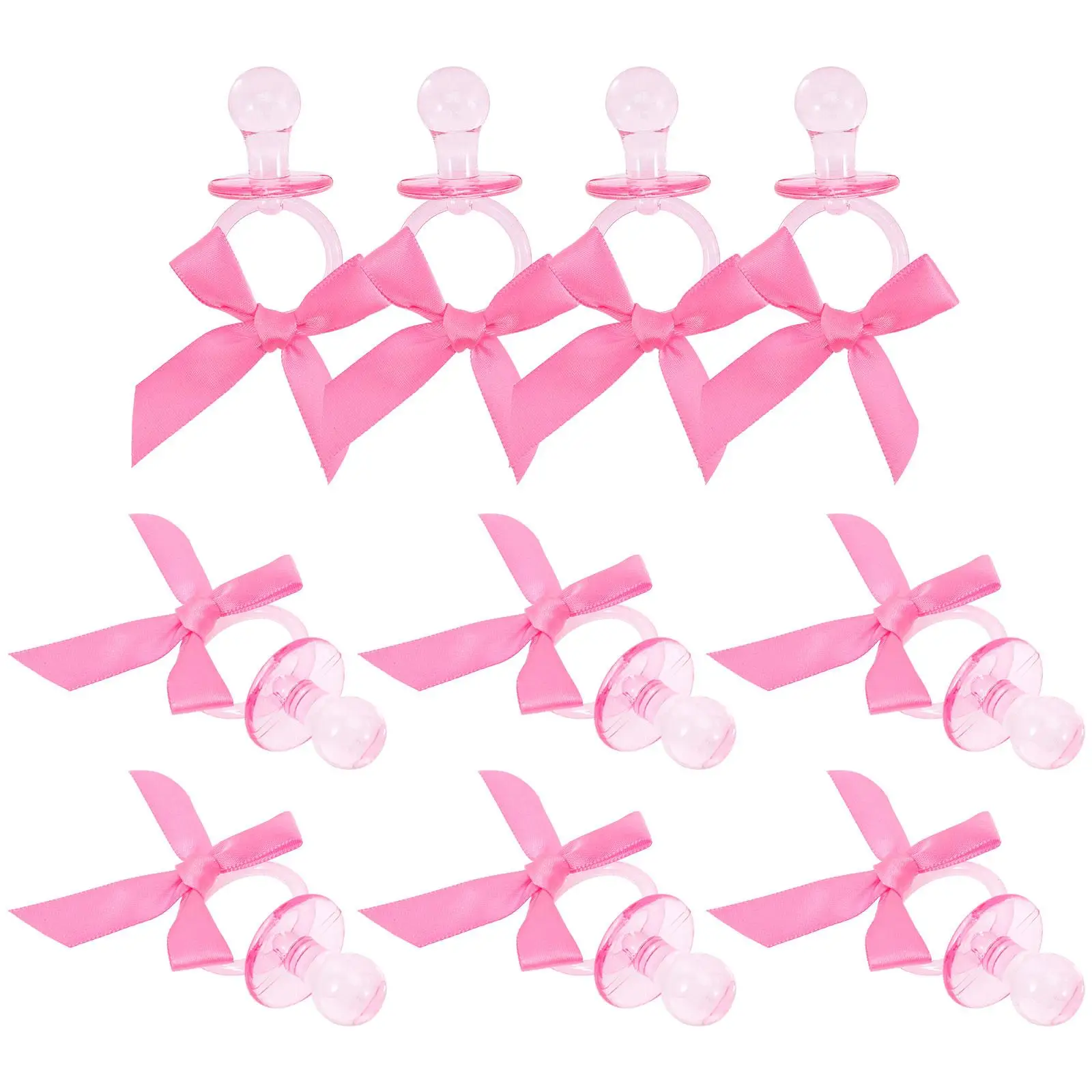 

20pcs Mini Pacifier Decorative Bow Resin Ornament for Baby Shower Party Supplies Favors Games Prizes Girls Boys