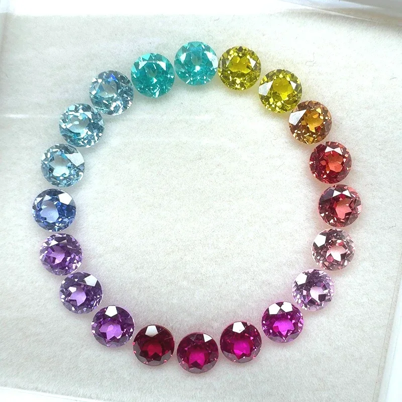 

Круглая форма, выращенный в лаборатории сапфир, несколько цветов, выбираемый драгоценный камень, кольцо «сделай сам», ожерелье, серьги, основные материалы с сертификатом