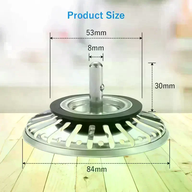 84mm Kitchen Sink Filter Hole Bathtub Hair Catcher Stopper Bathroom Sewer Drain Strainer Basin Sink Waste Filter Tools