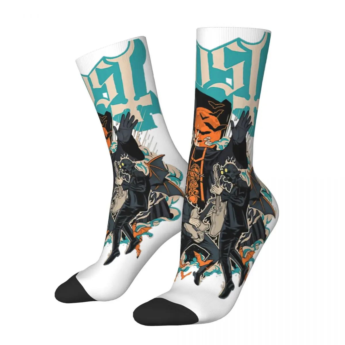 Hip Hop Ghost Spooky Lover Men Women Round neck Socks Impera Maestro Windproof Novelty Spring Summer Autumn Winter Stockings