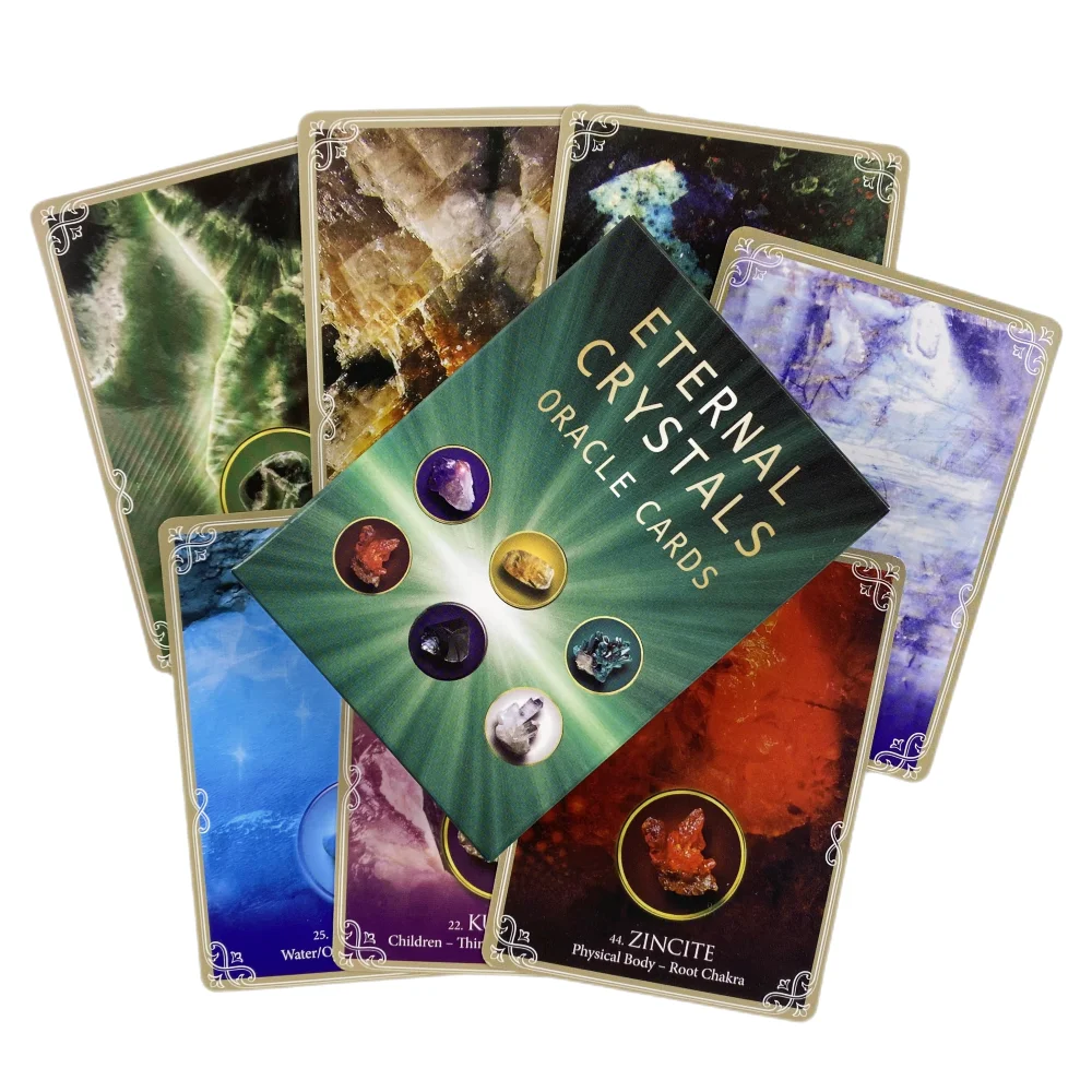 Eternal Crystals Oracle Cards A 44 Tarot English Divination Edition Deck Borad Games