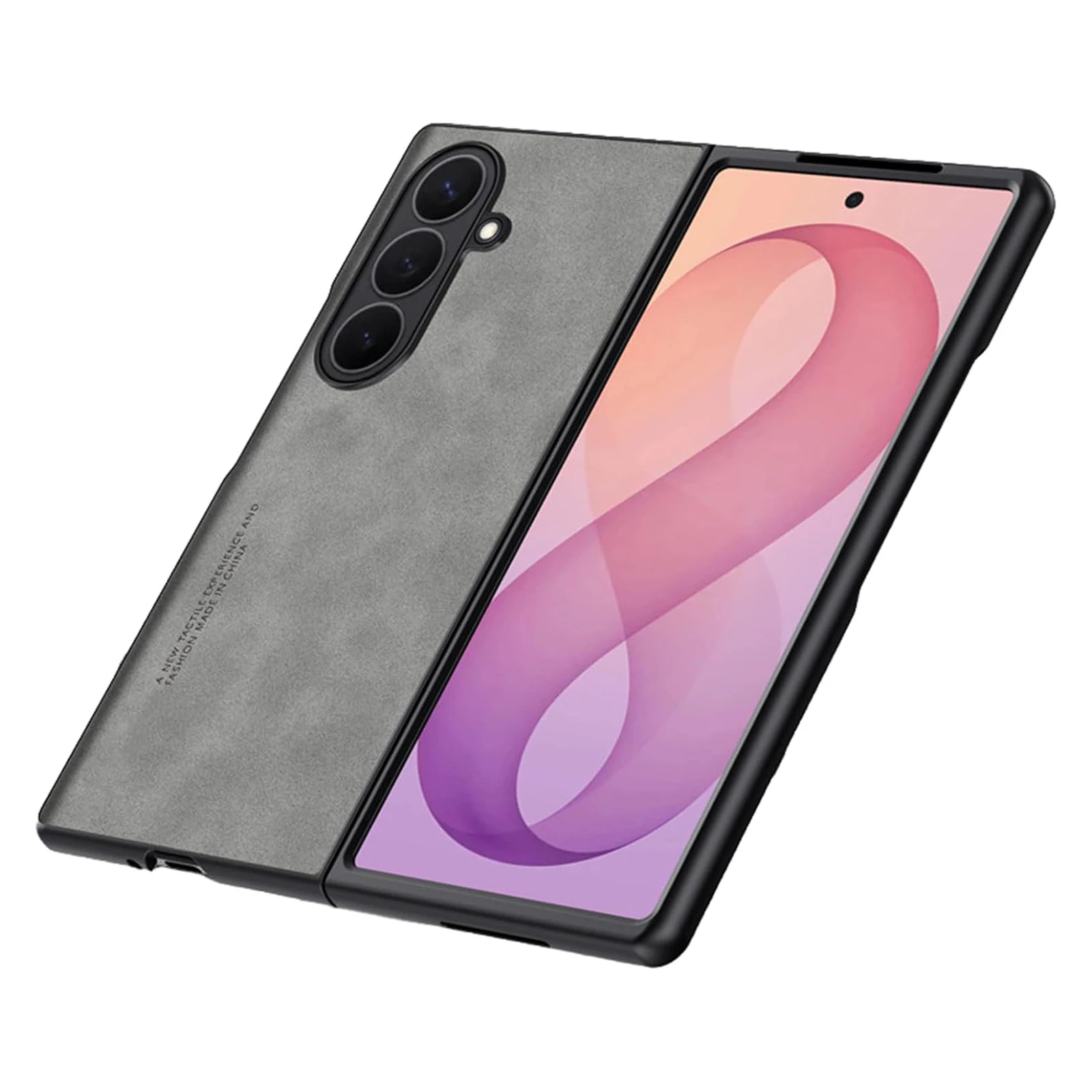 Slim Case for Samsung Galaxy Z Fold 8/Fold 8 Ultra Retro Anti-Fingerprint Non Slip Leather Support Wireless Charging Cover