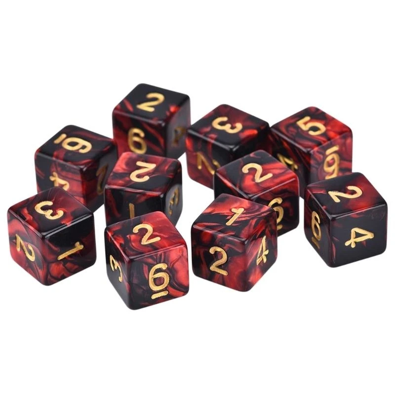 20pcs 6 Side 16mm Dices Diy Dies Educational Dices Engraving acrylic polyhedral dices