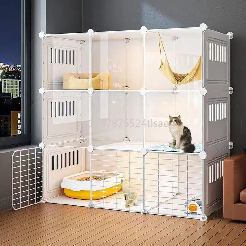 

DIY cat cage household oversized interior cat cabinet cat house pet fence