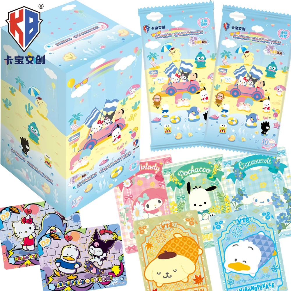

Original Kabao Sanrio Collection Cards Famous Cute Anime Cartoon Figures Party Star Shining Joy Cards Kids Toys Hobbies Gifts