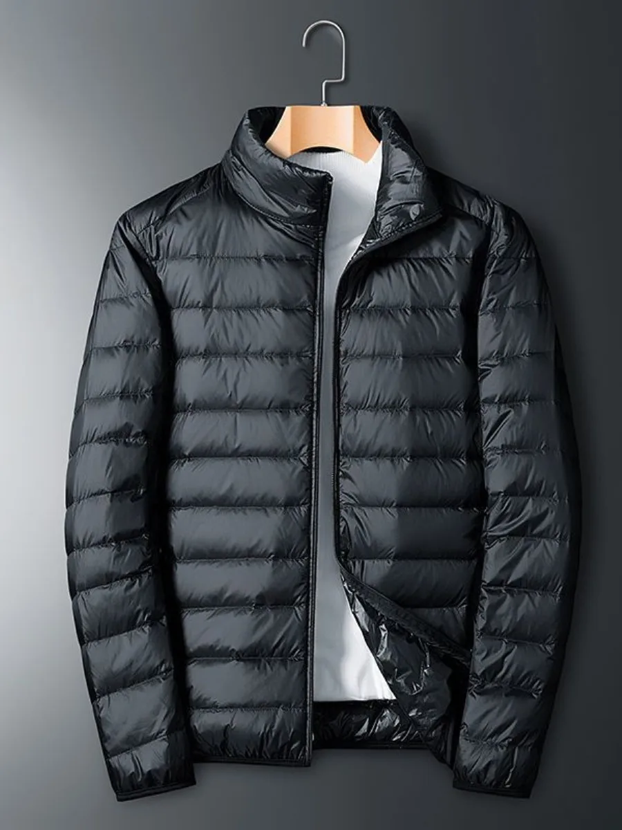 

Lightweight Padded Jaet Men's ort Stand Collar Large Size Thin Autumn Winter Faion Warm Sports Outerwear Casual Sle