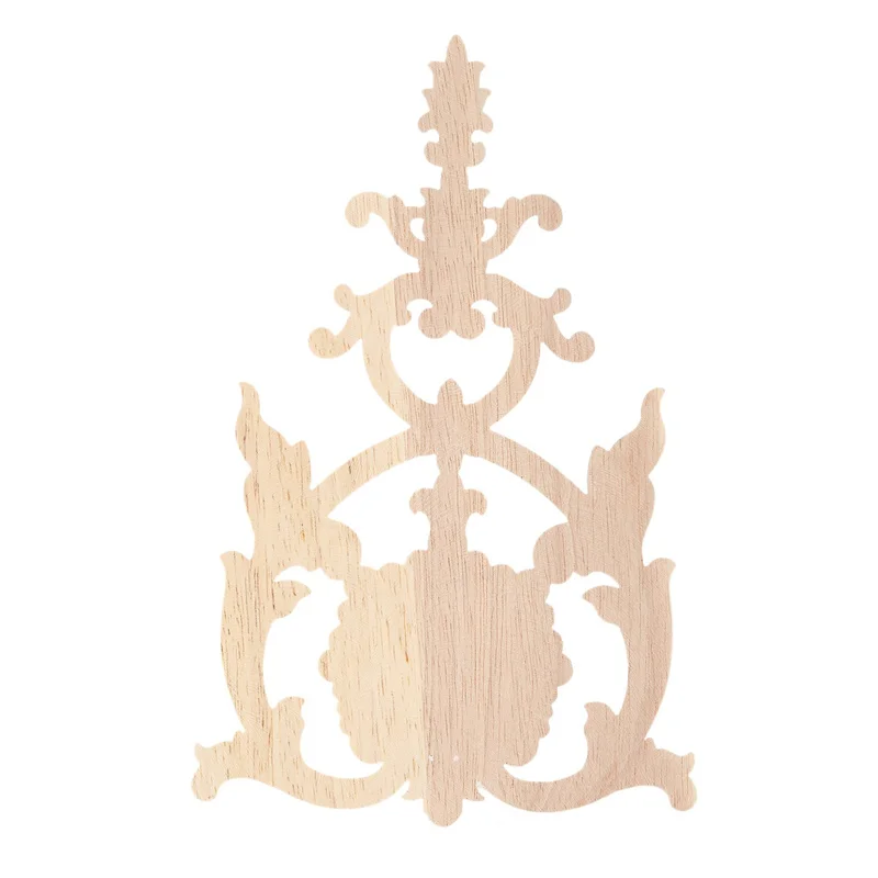

AT44-6X Rubber Wood Carved Applique Vintage Furniture Craft Decor H