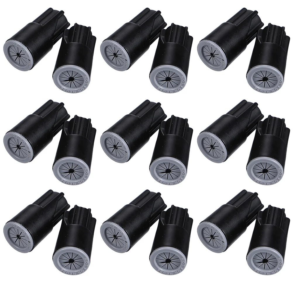 

50pcs Wire Connectors Electrical Nut 0.93x0.47inch Black Waterproof Landscape Terminal Outdoor Wiring Connector