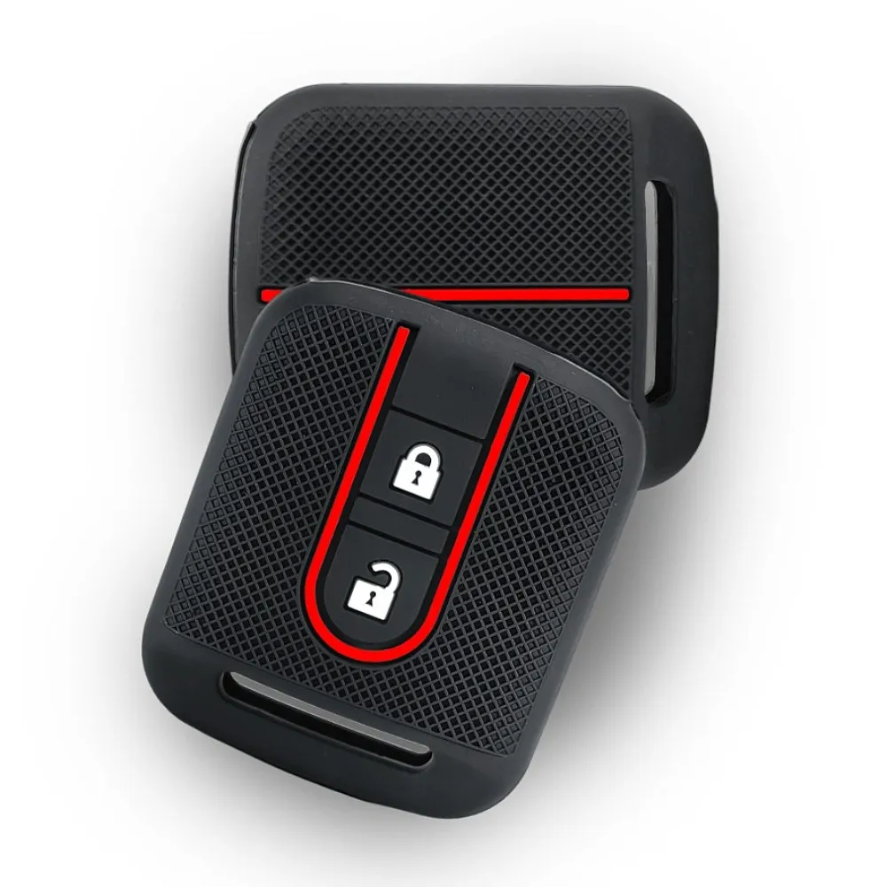 Car Key Fob Cover Silicone For Nissan Qashqai Micra Navara Pathfinder Auto Key Shell 2 Buttons