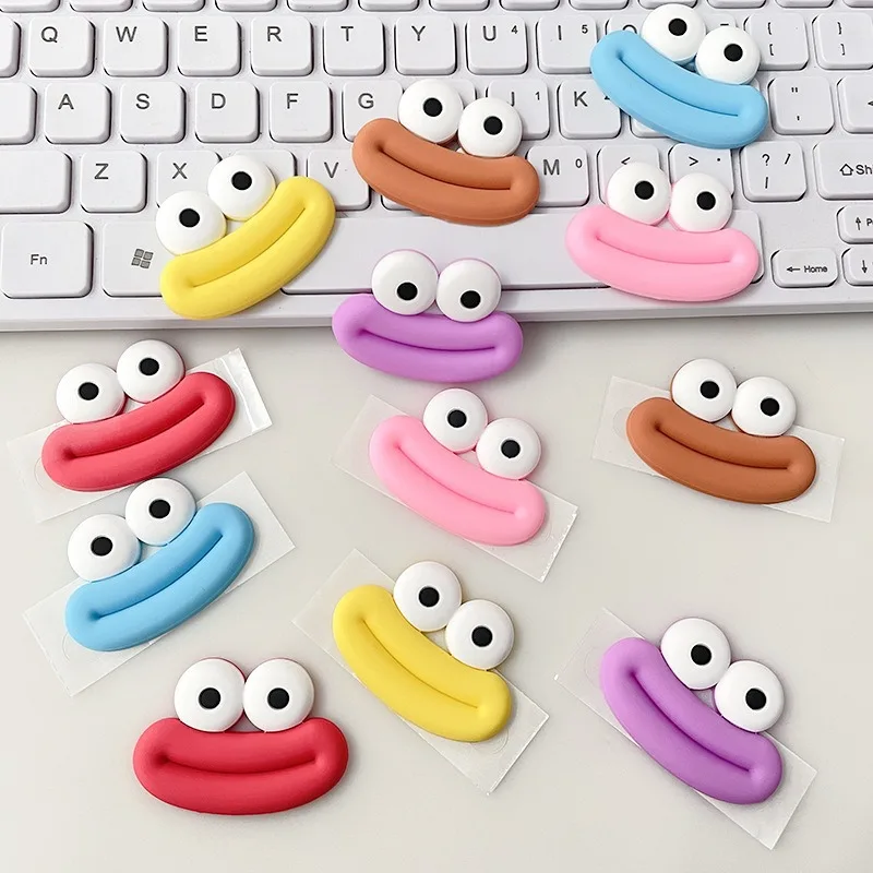 Funny sausage mouth sticker cartoon phone case DIY refrigerator sticker PVC hole shoe buckle shoe flower soft rubber wholesale