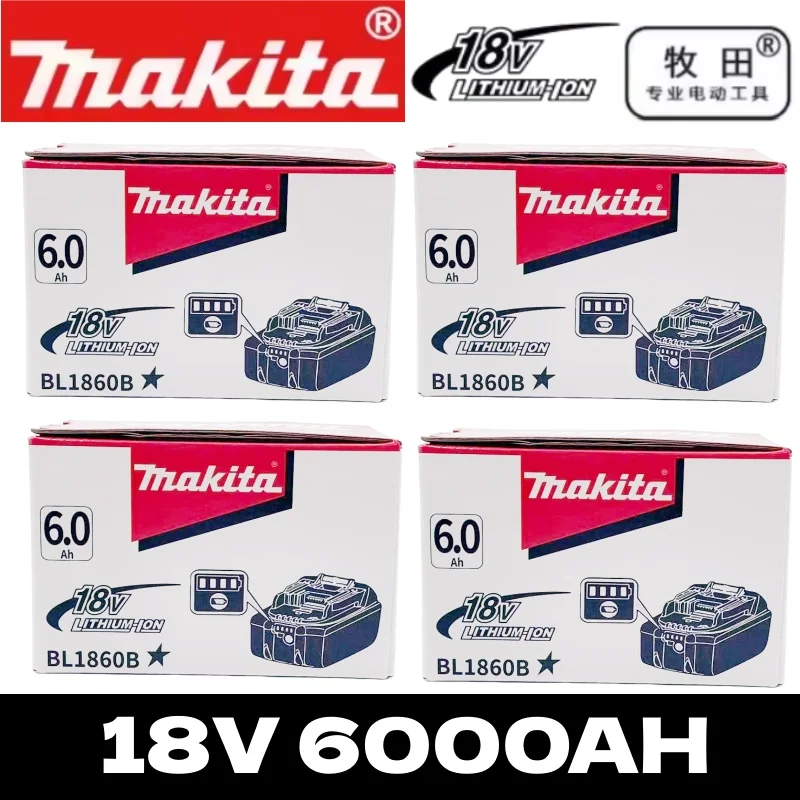 Makita 18V 6.0Ah Battery for Makita 18v battery BL1840 BL1830B BL1850B BL1850 BL1860 BL1815 Replacem