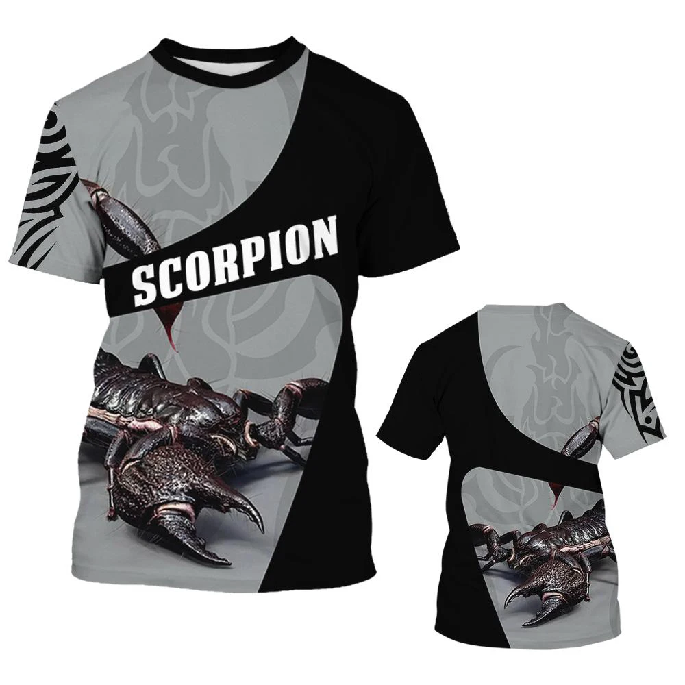 Scorpion T-Shirts Animal 3D Print Streetwear Men Women Casual Fashion Oversized Short Sleeve T Shirt Male Tees Tops Man Clothing