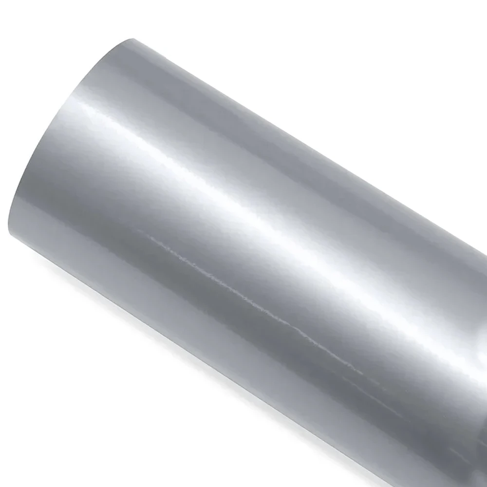 Glänzende silberne PVC-Vinylfolie mit Luftkanälen, selbstklebend, für DIY-Dekoration von Auto, Motorrad und Möbeln.