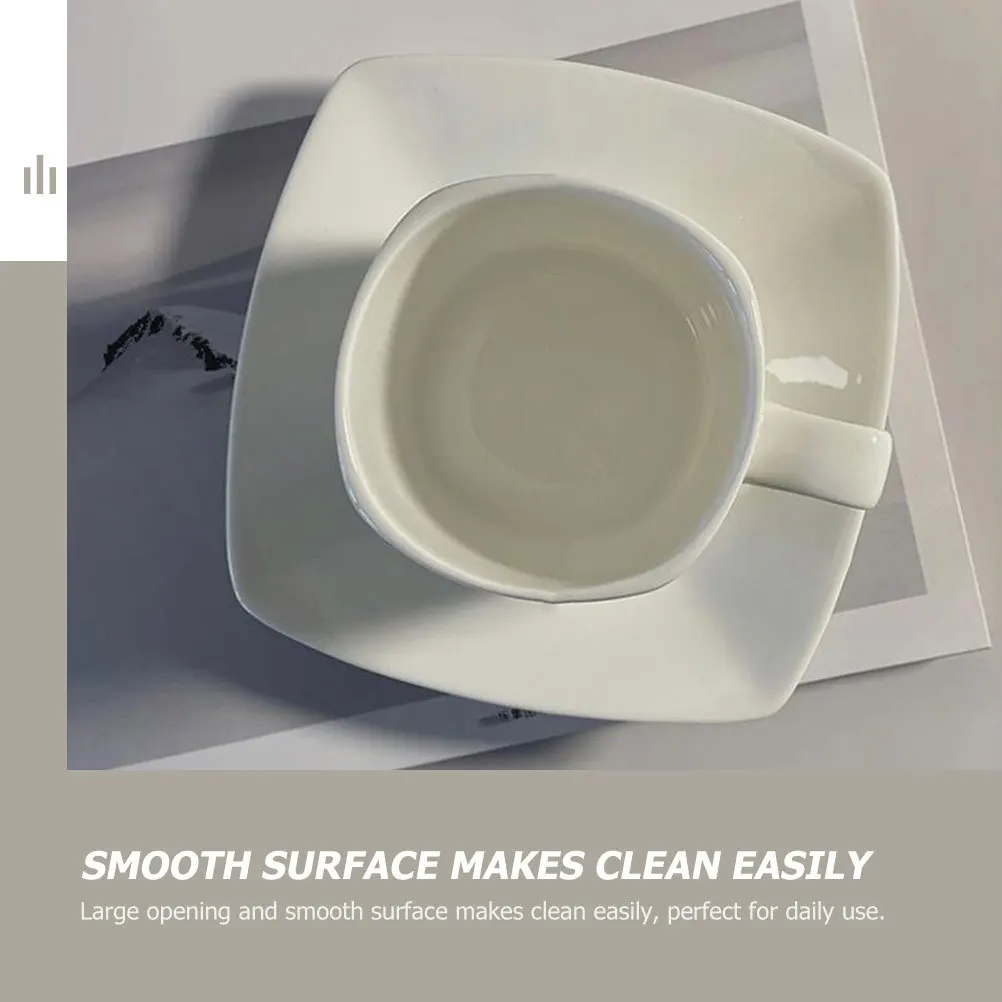 

1Set Ceramic Coffee Cup Vintage Style Large Opening Smooth Rim Easy Clean Daily Use Home Office Cafe Restaurant Gift Set