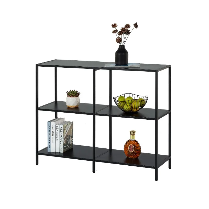 -ForModern Steel 3-tier Narrow Console Table Storage Shelves Sofa Table Entryway Table Display Shelf Bookshelves for Home Shel&