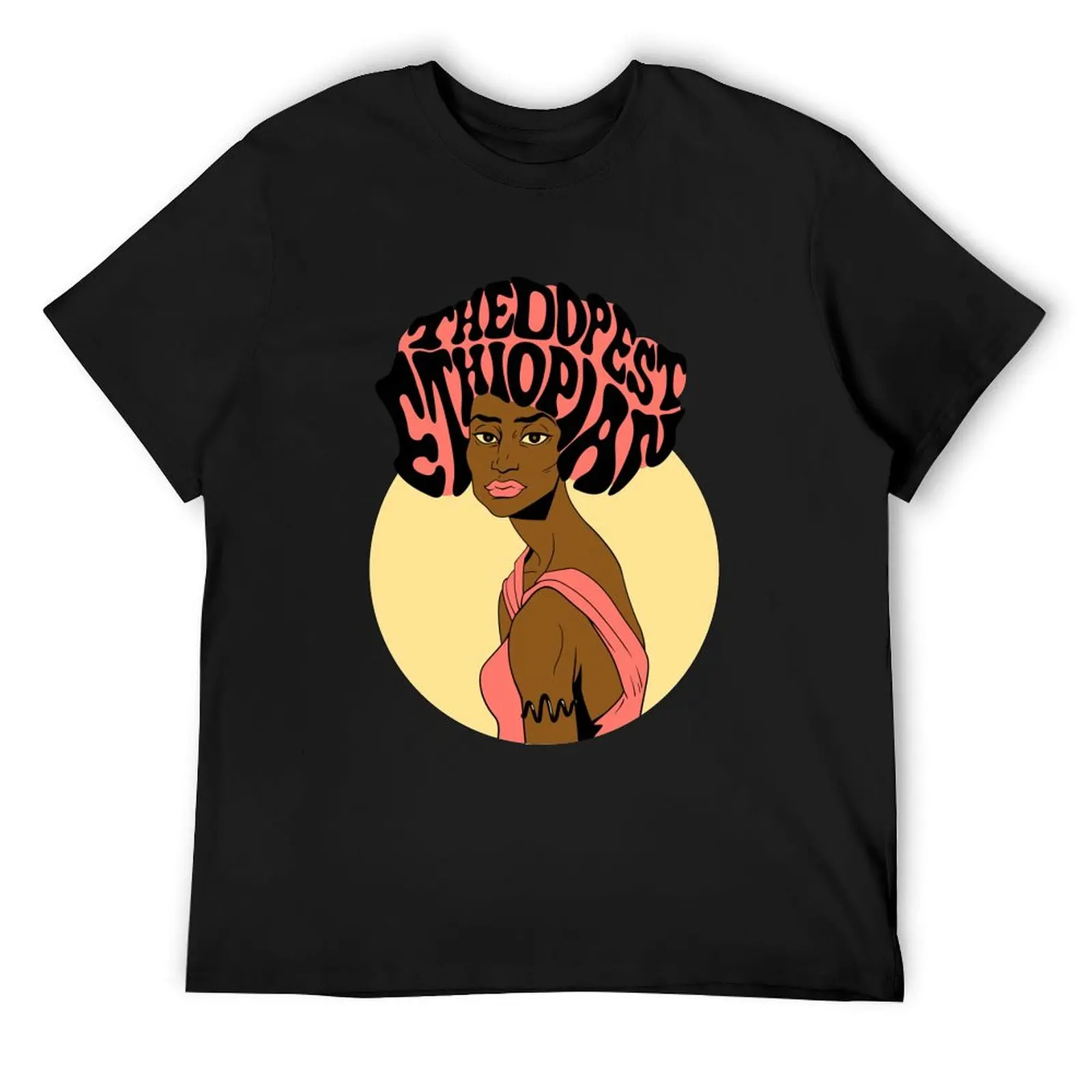 

Old School Hip Hop Art - The Dopest Ethiopian T-Shirt korean fashion Aesthetic clothing graphic t shirts mens white t shirts