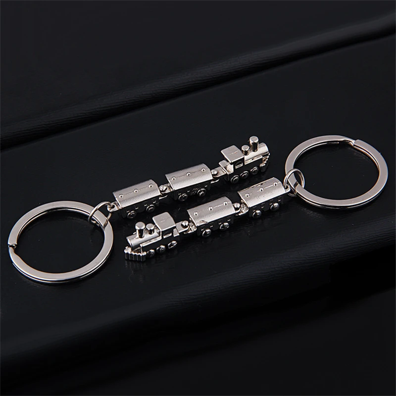 New Creative Metal Movable Joint Mini russian Train Model Alloy Keychains Metal Keyring small gift pendant