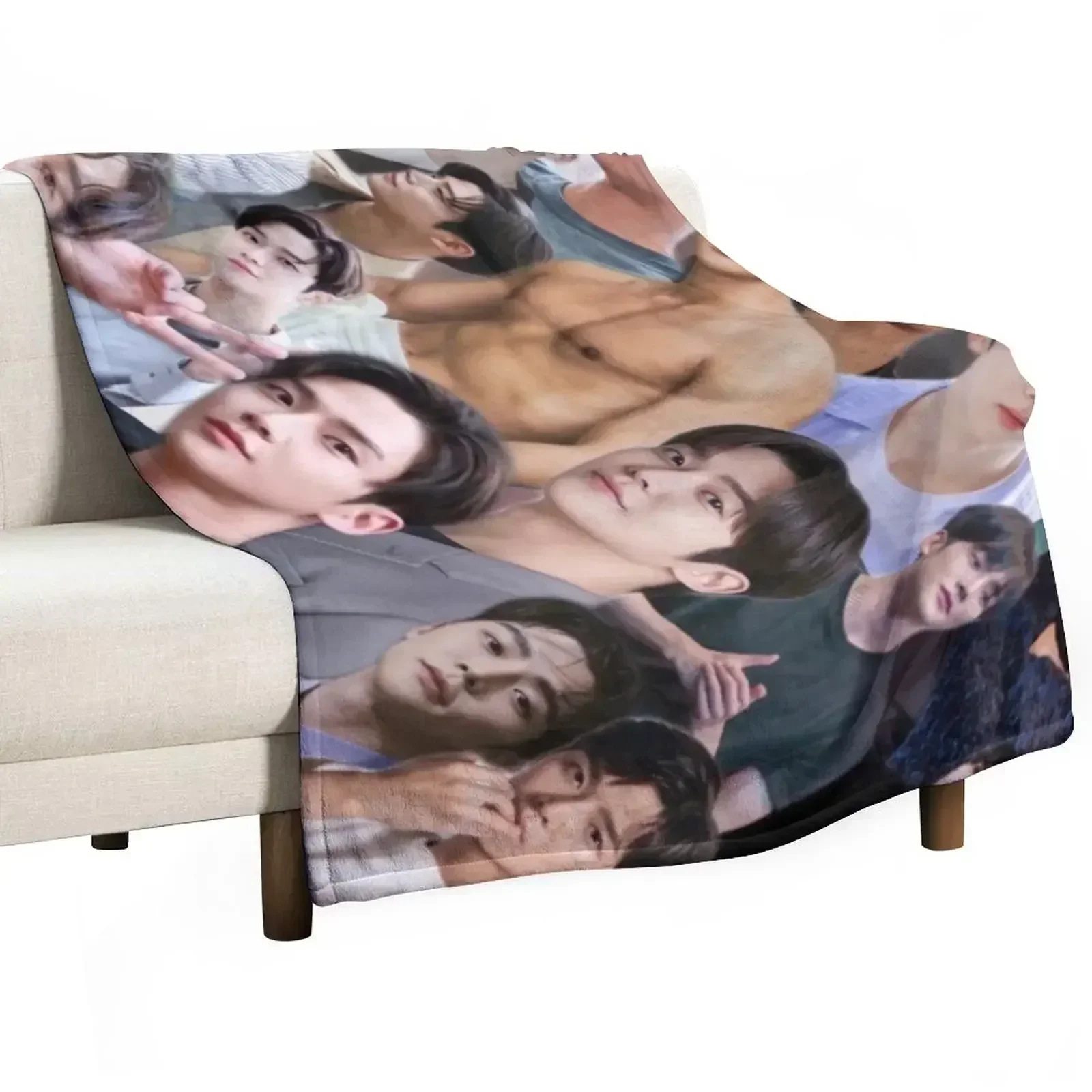 

rowoon photo collage Throw Blanket Travel Heavy Decorative Sofa Extra Large Throw Blankets