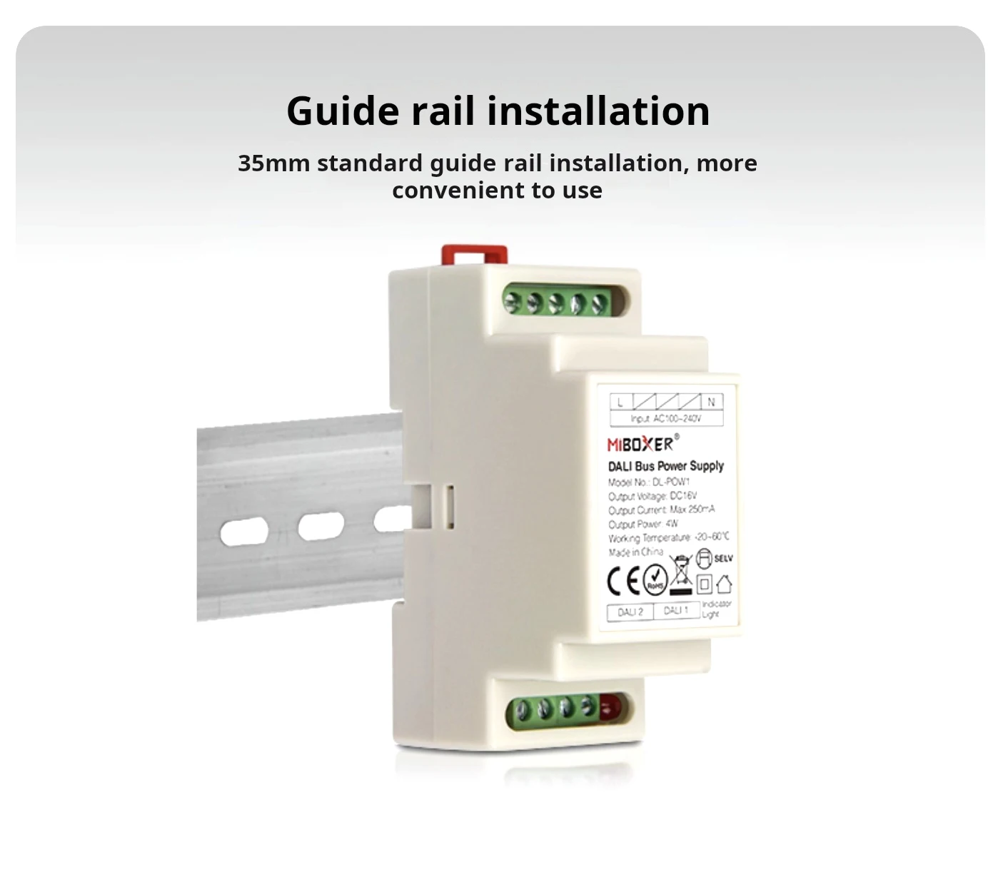 

Источник питания шины DALI на DIN-рейке RGB CCT, светодиодная лента, трансформатор короткого замыкания/изготовление низкого напряжения
