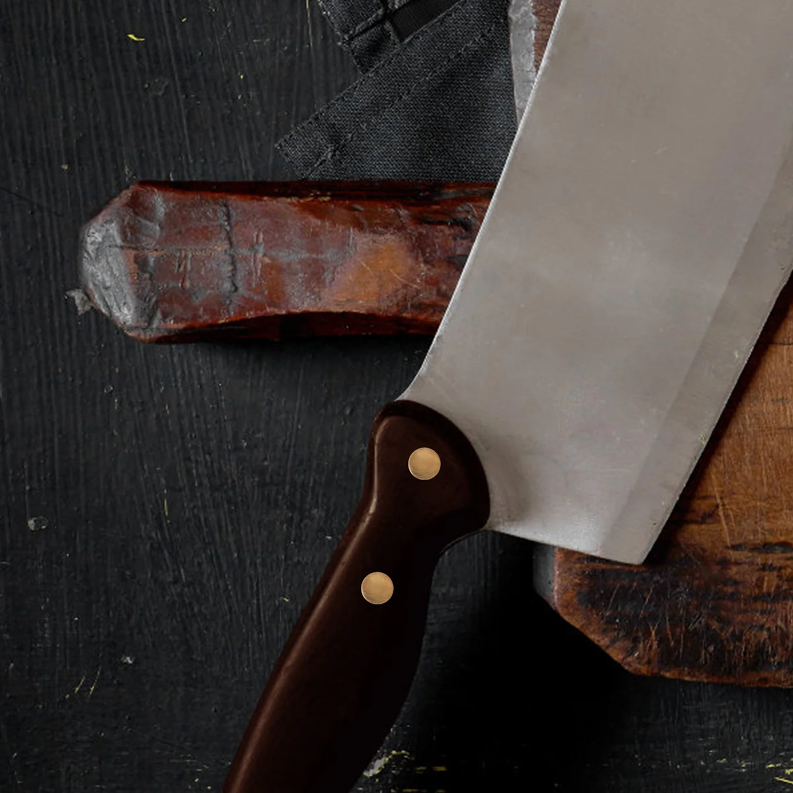 

4Pairs DIY Knife Handle Rivets Stainless Steel Fixing Kit for Kitchen Wooden Grip Repair Replacement Tools Metal Studs