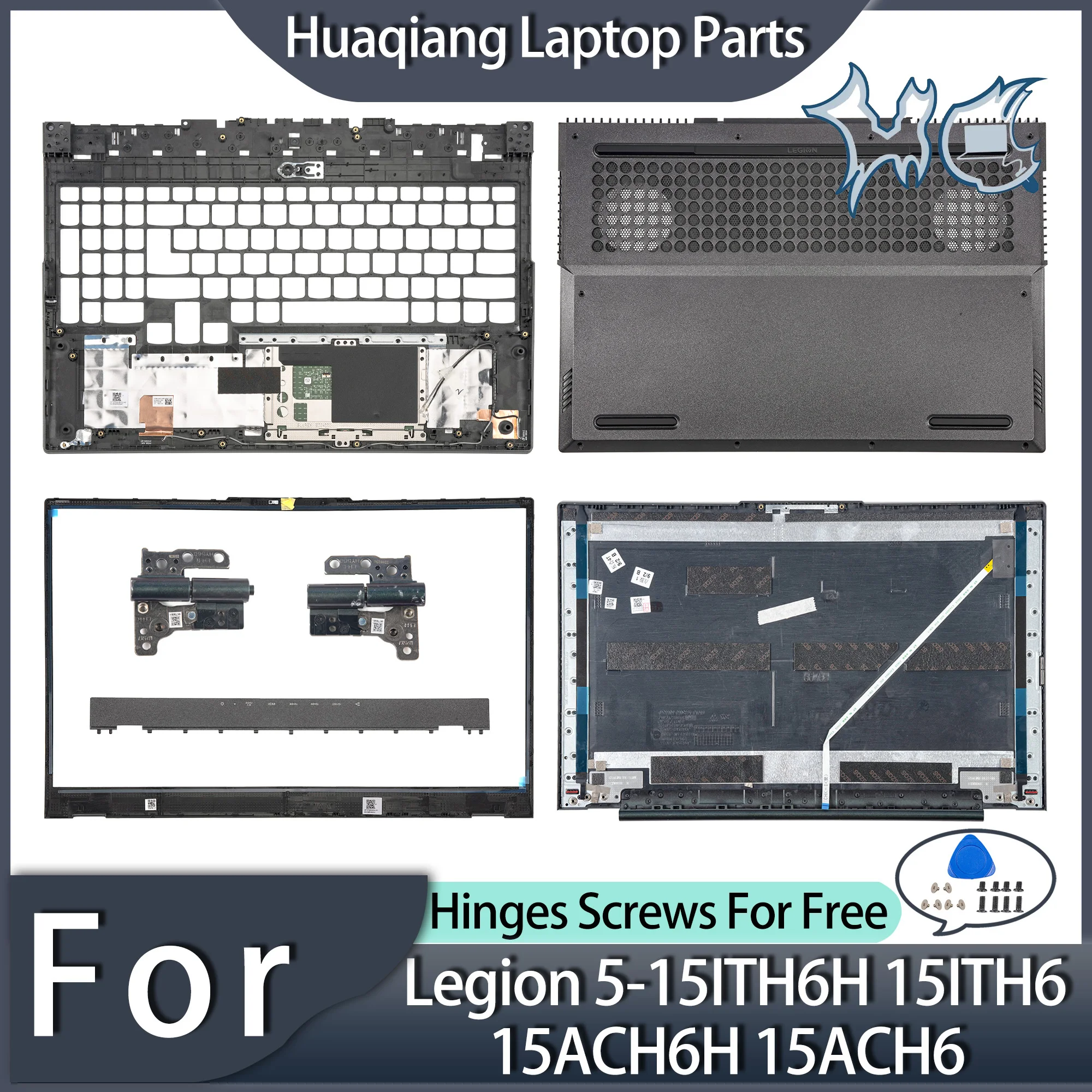

New Cover For Legion 5-15ITH6H 15ITH6 15ACH6H 15ACH6 LCD Back Cover Bezel Palmrest Bottom Hinge Cover Hinges