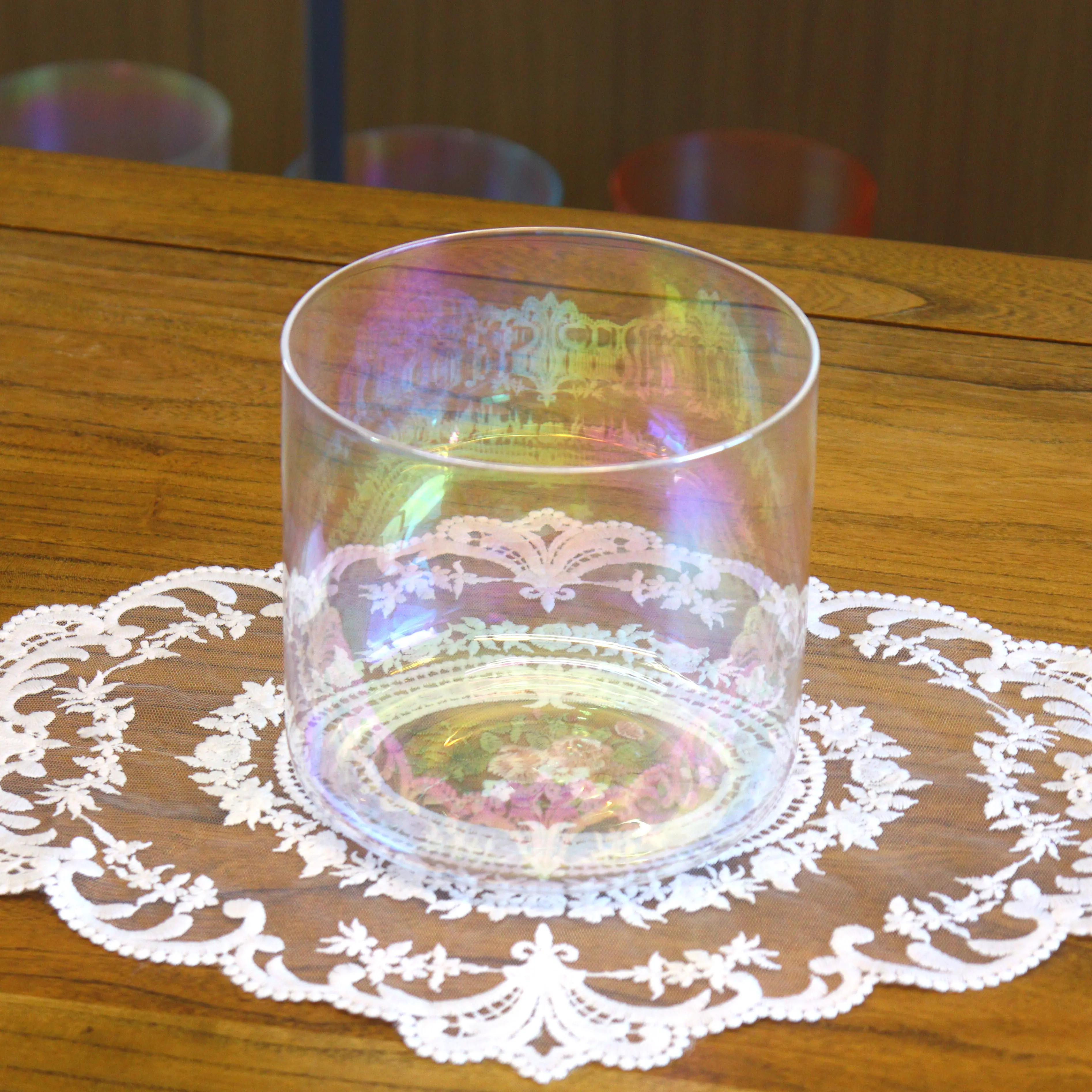 ZHQH Cosmic Light Alchemy Quartz Crystal Singing Bowl 7inch 432hz Spitiual Healing Instrument for Meditation And Sound Healing